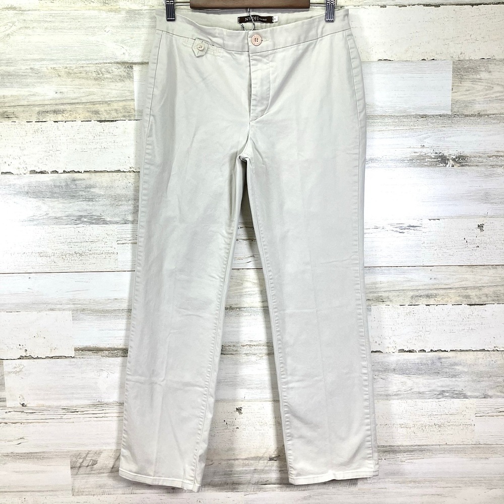 NYDJ Womens Off White Lift & Tuck Technology Straight Leg Chino‎ Pants Size 6